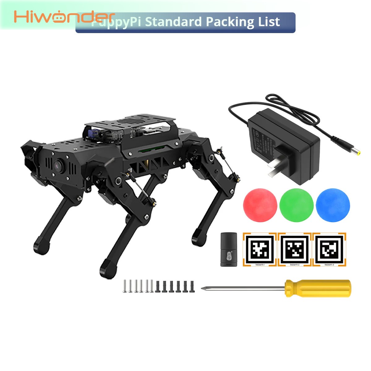Raspberry Pi 5 8Gb Kit - ชุดหุ่นยนต์สุนัขสี่ขา Hiwonder PuppyPi Standard Kit หุ่นยนต์