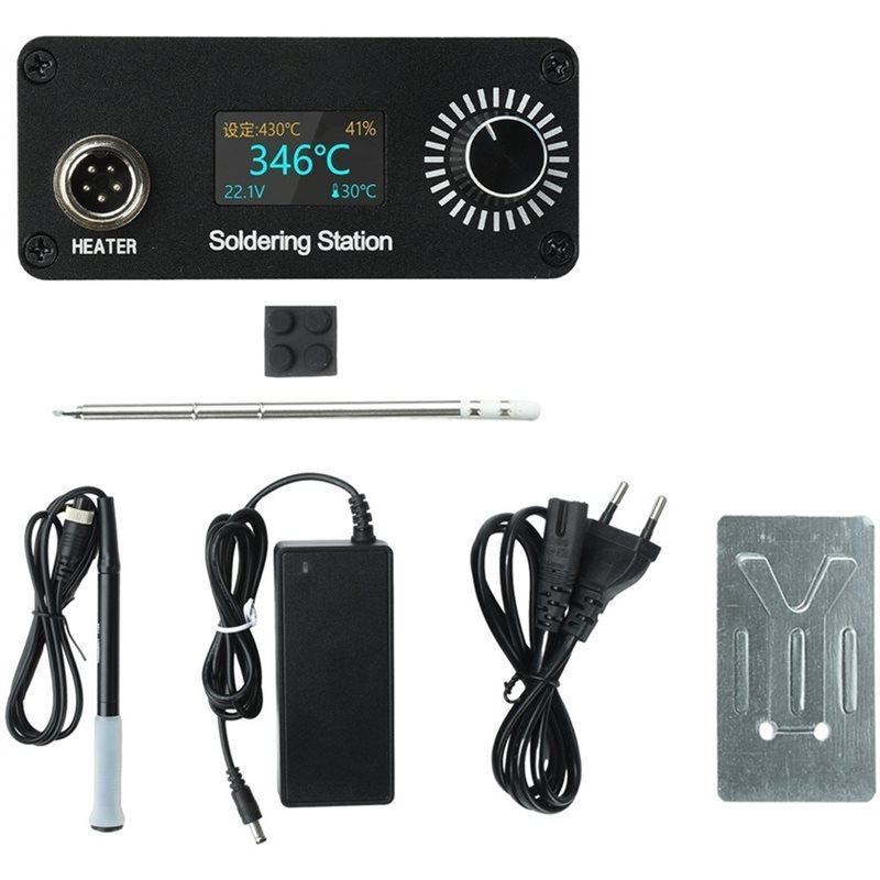 Soldering Station T12 Oled - B23B T12 สำหรับซ่อมแซมบ้าน สถานีบัดกรีแบบพกพา ชุดเครื่องมือบัดกรีดิจิตอลขนาดเล็ก ระดับมืออาชีพ