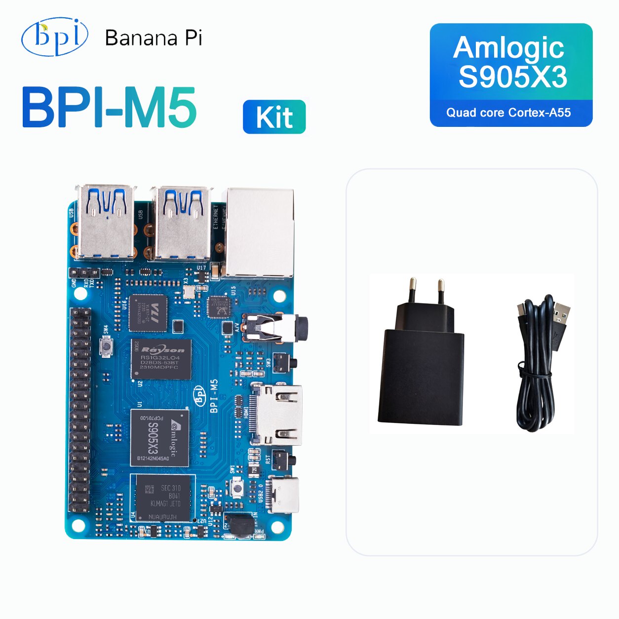 บอร์ดพัฒนา Banana Pi BPI-M5 ชุ - Banana Pi Bpi-M5 บทวิจารณ์และราคา