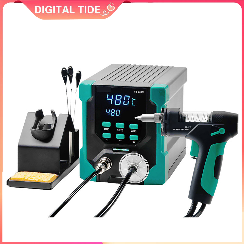 ปั๊มดูดตะกั่วไฟฟ้าดิจิตอล LCD  - Desoldering Gun Vacuum Electric บทวิจารณ์และราคา