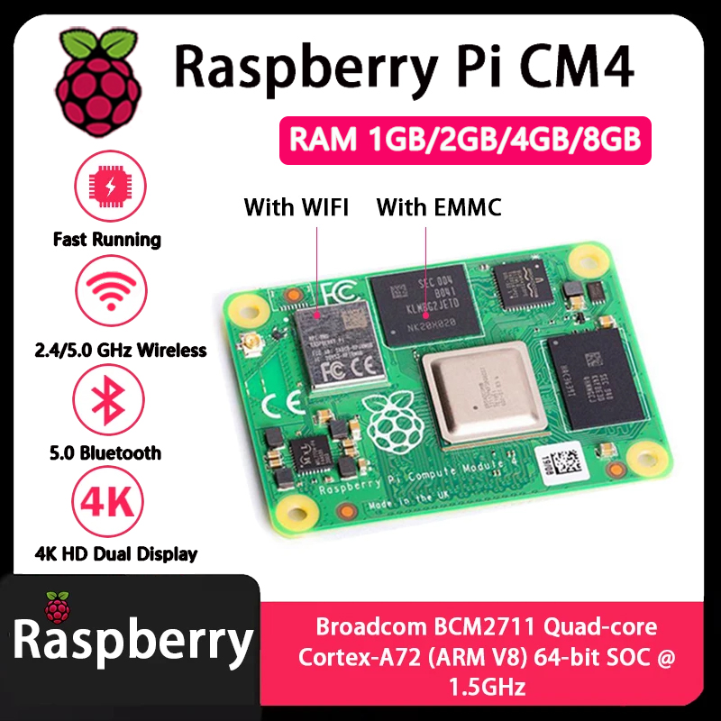 Raspberry Pi CM4 แรม 1GB/2GB/4 - Raspberry Pi Compute Module 4 8Gb 32Gb บทวิจารณ์และราคา