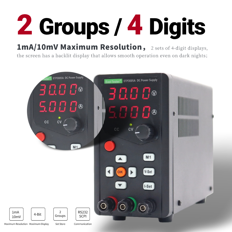 ETP6005A จอแสดงผลดิจิทัลแบบ4ช่ - Programmable Dc Power Supply 60V 5A บทวิจารณ์และราคา